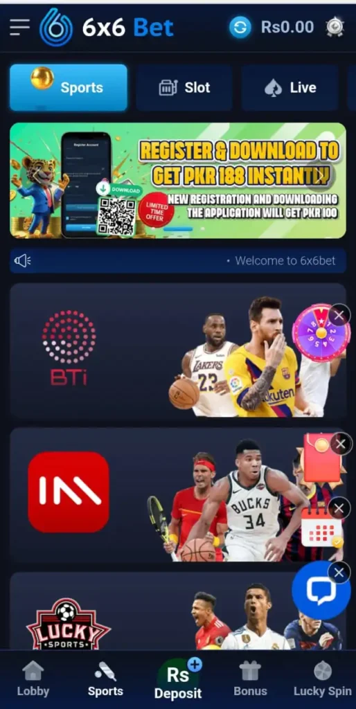 6x6 bet Game